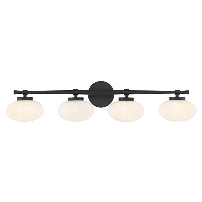 Barrow 4-Light Bathroom Vanity Light in Matte Black Barrow 4-Light Bathroom Vanity Light in Matte Black