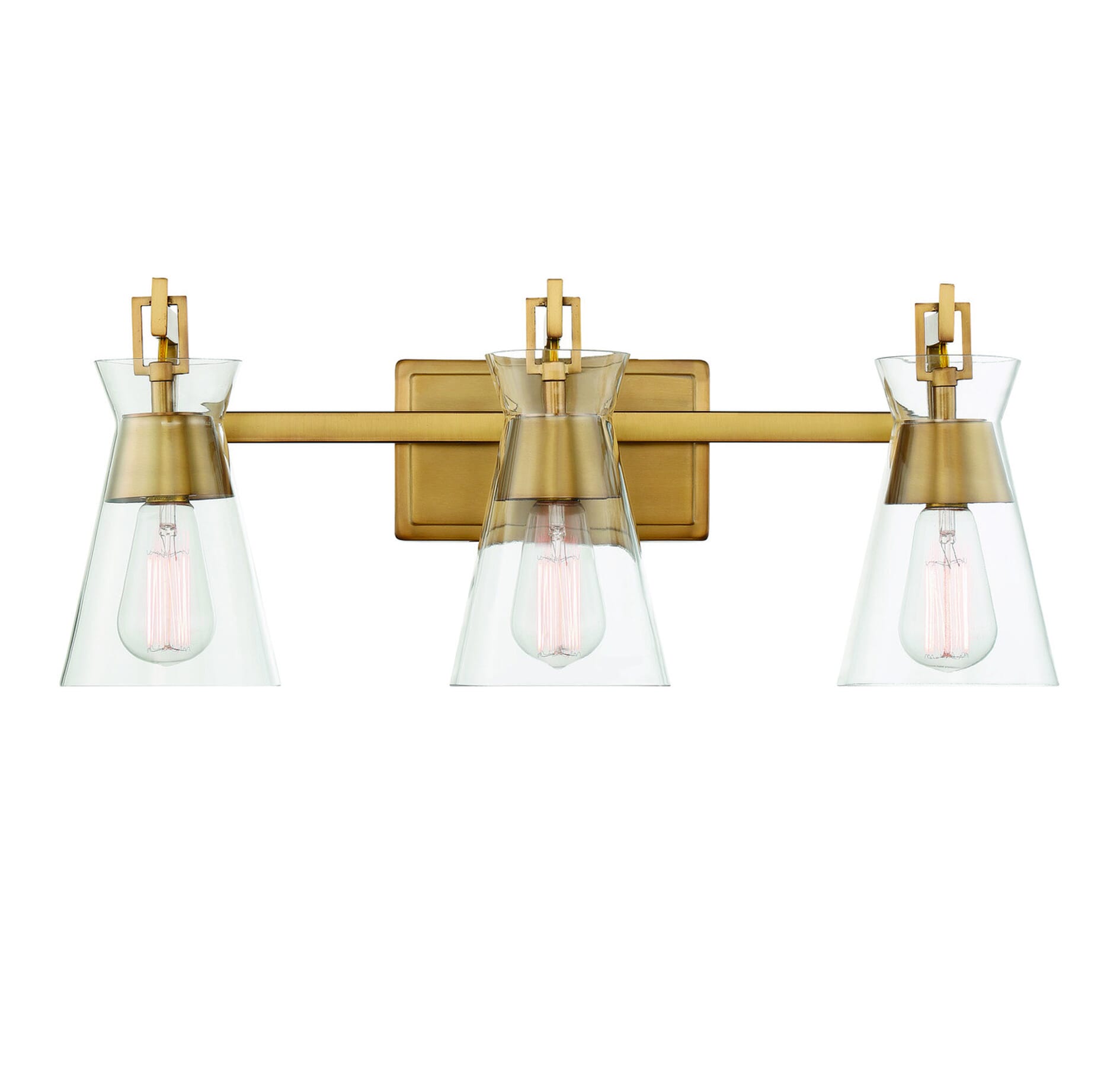 Savoy House Lakewood 3-Light Bathroom Vanity Light in Warm Brass