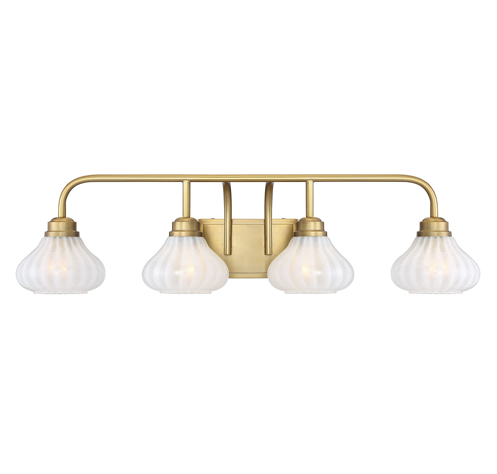 Savoy House Darlington 4 Light Bathroom Vanity Light In Warm Brass