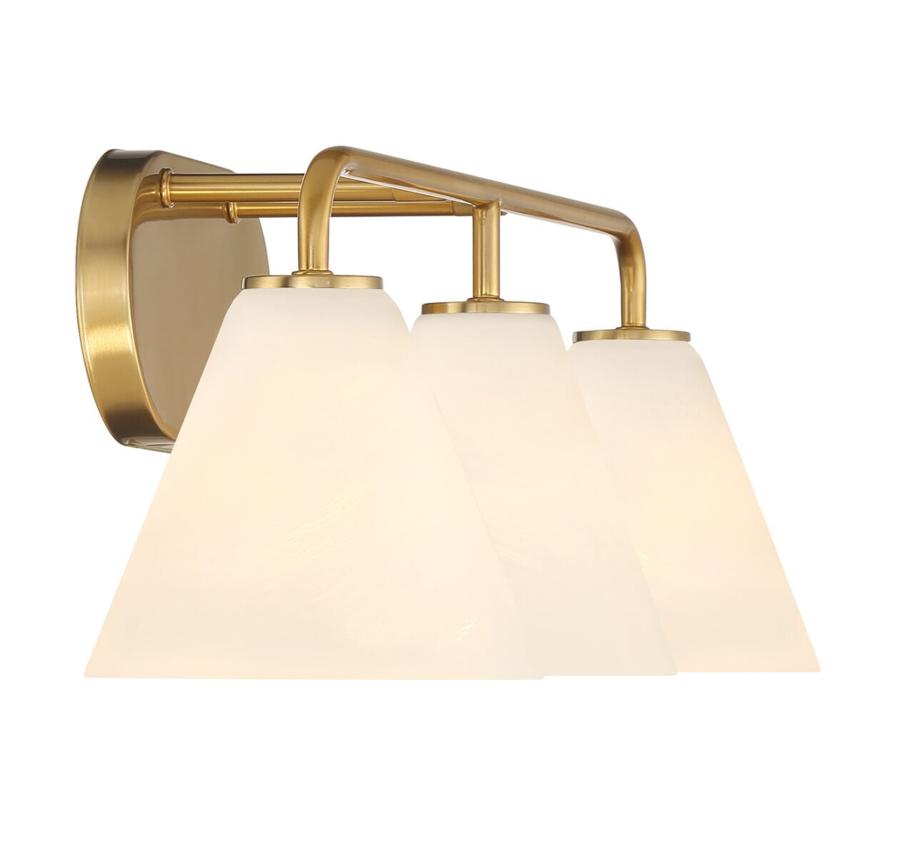 Photos - Chandelier / Lamp Savoy House Warm Brass Three Light Bathroom Vanity from the Blair Collection 8-2988-3-322