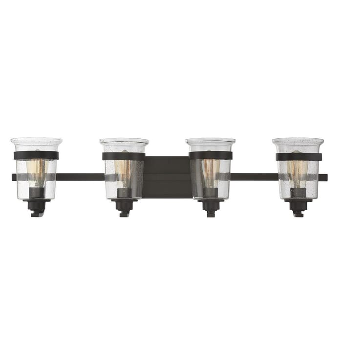 Savoy House Goodwin 4-Light Bathroom Vanity Light in English Bronze Savoy House Goodwin 4-Light Bathroom Vanity Light in English Bronze