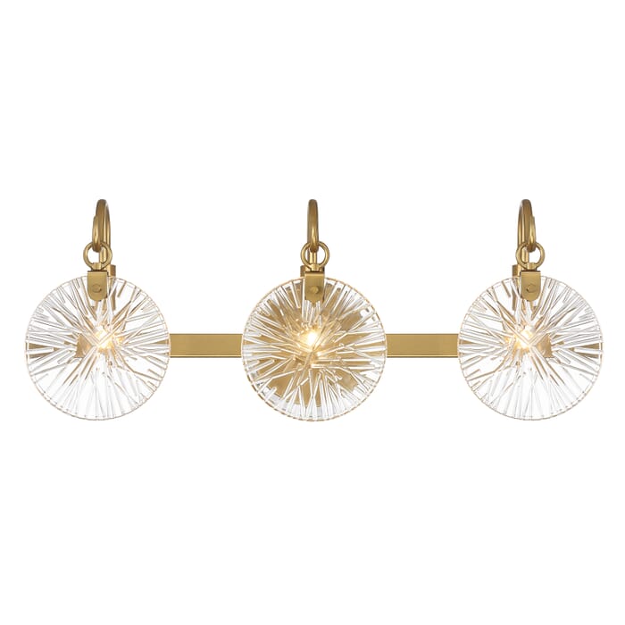Addison 3-Light Bathroom Vanity Light in Warm Brass Addison 3-Light Bathroom Vanity Light in Warm Brass