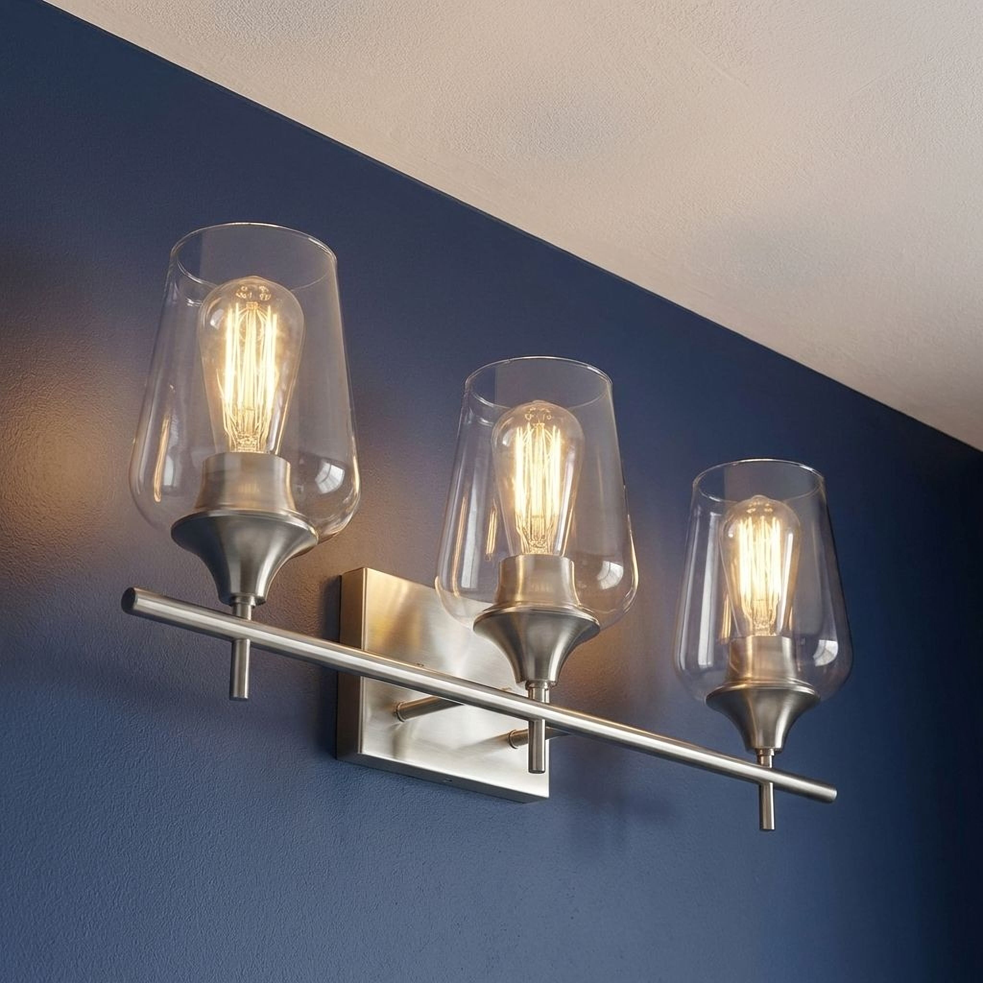 Satin Nickel Octave Bathroom Vanity Light