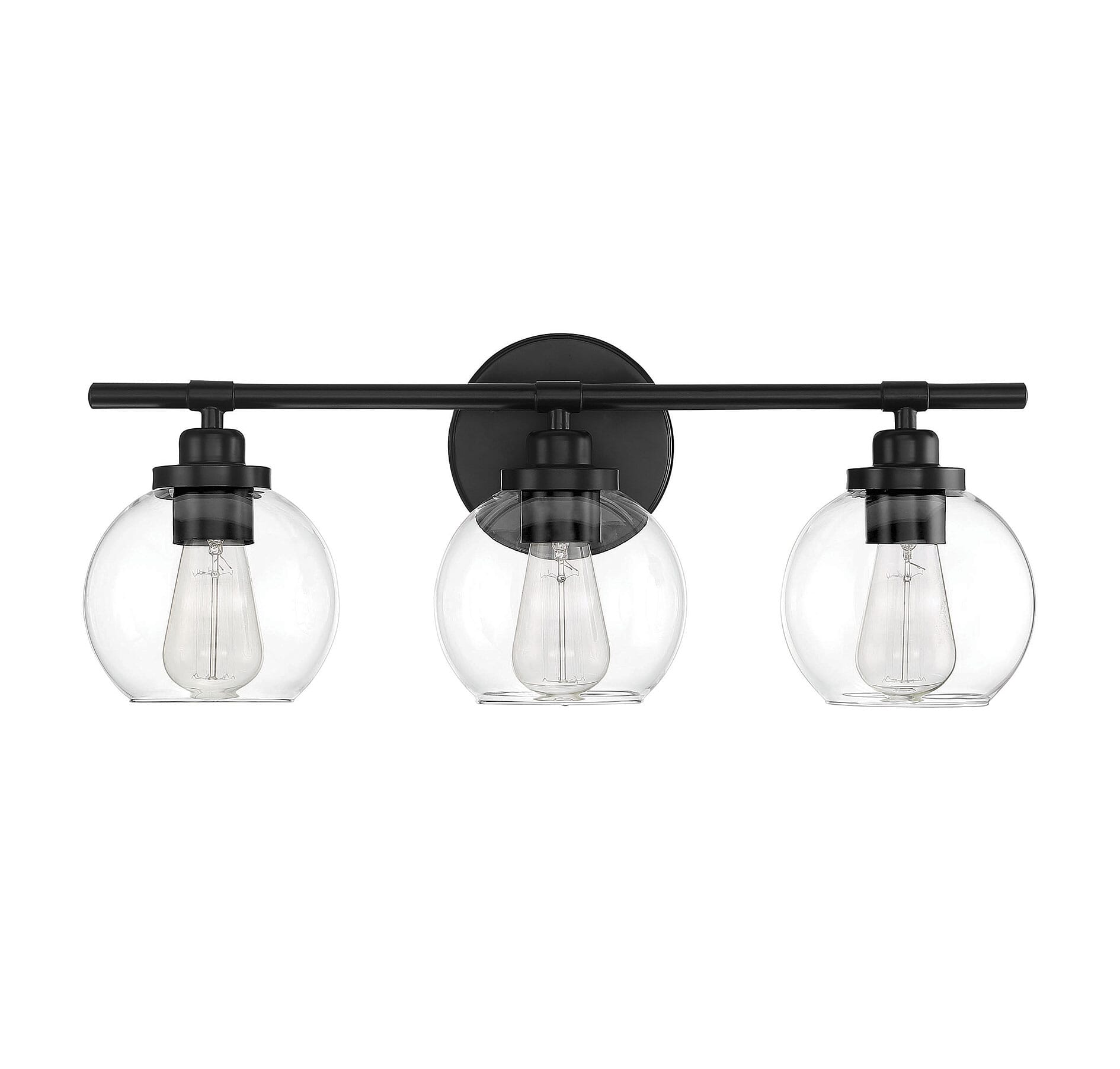 Savoy House Carson 3 Light Bathroom Vanity Light In Matte Black