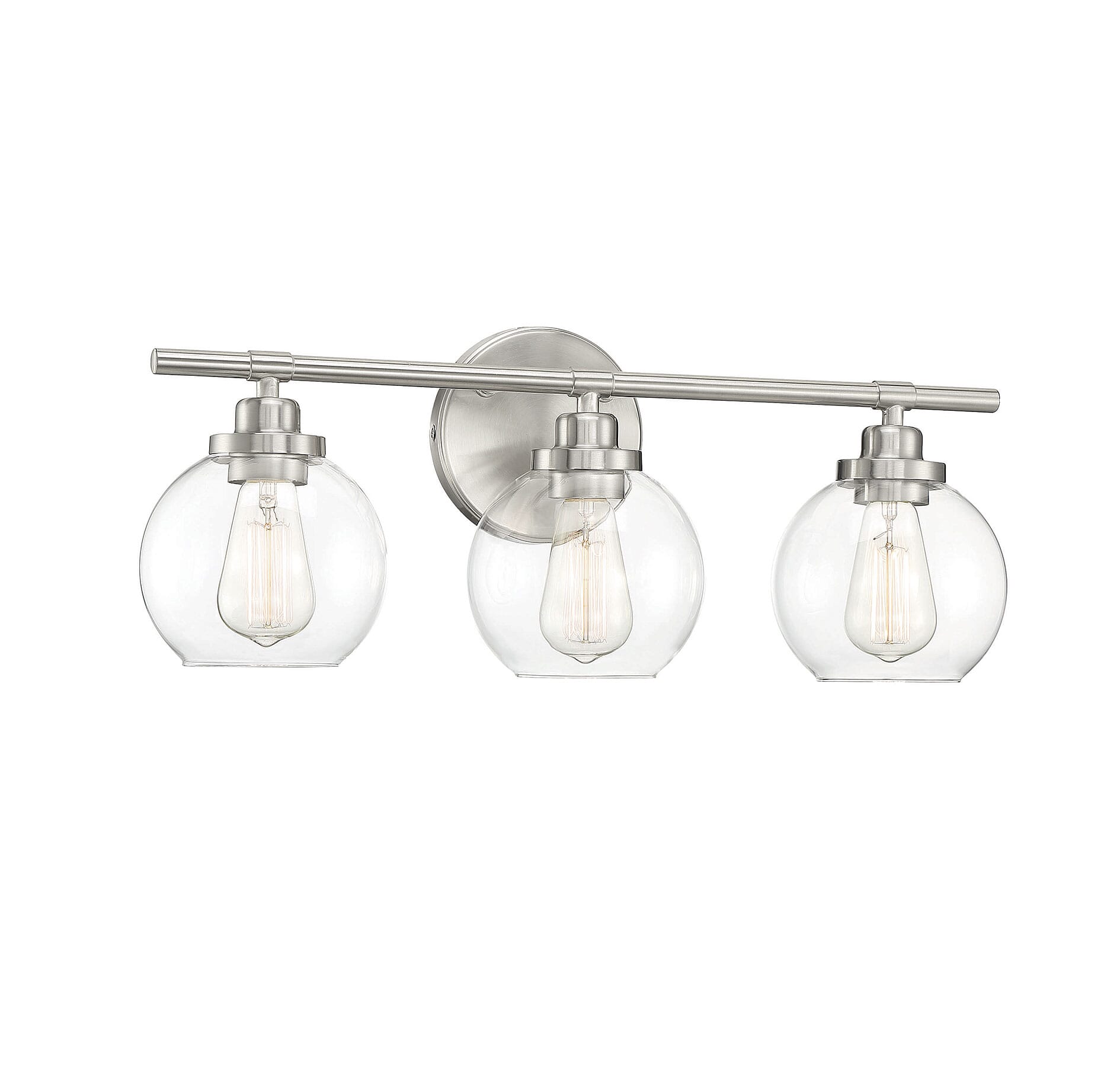 Savoy House Carson 3 Light Bathroom Vanity Light In Satin Nickel