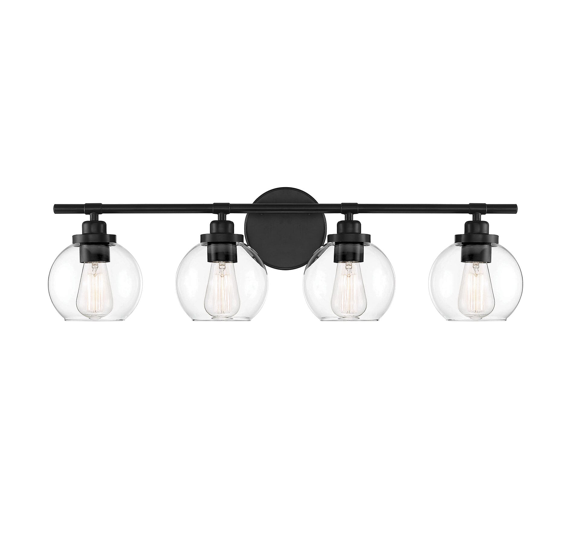 Savoy House Carson 4 Light Bathroom Vanity Light In Matte Black