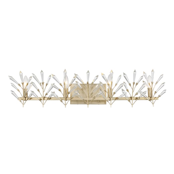 Orianna 4-Light Bathroom Vanity Light in Noble Brass Orianna 4-Light Bathroom Vanity Light in Noble Brass