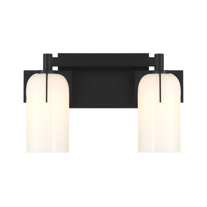 Caldwell 2-Light Bathroom Vanity Light in Matte Black Caldwell 2-Light Bathroom Vanity Light in Matte Black