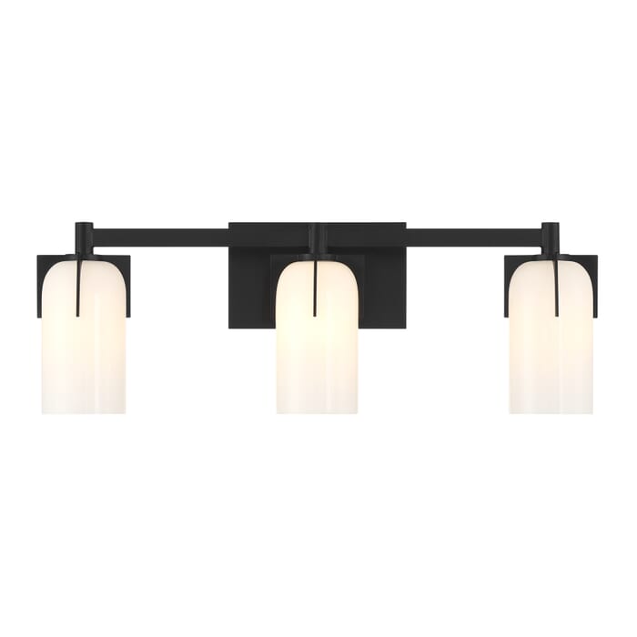 Caldwell 3-Light Bathroom Vanity Light in Matte Black Caldwell 3-Light Bathroom Vanity Light in Matte Black