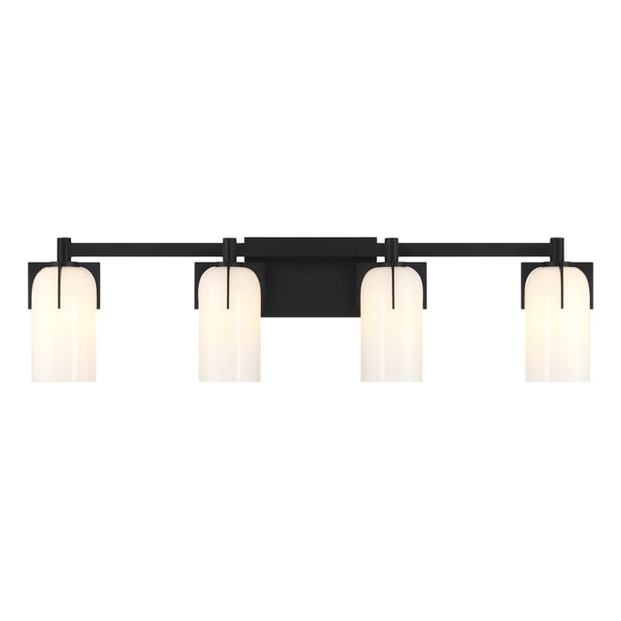 Caldwell 4-Light Bathroom Vanity Light in Matte Black Caldwell 4-Light Bathroom Vanity Light in Matte Black