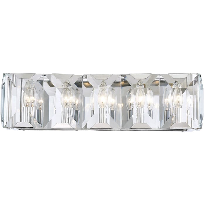 Savoy House Bangle 25" 5-Light Bathroom Vanity Light in Polished Chrome Savoy House Bangle 25" 5-Light Bathroom Vanity Light in Polished Chrome