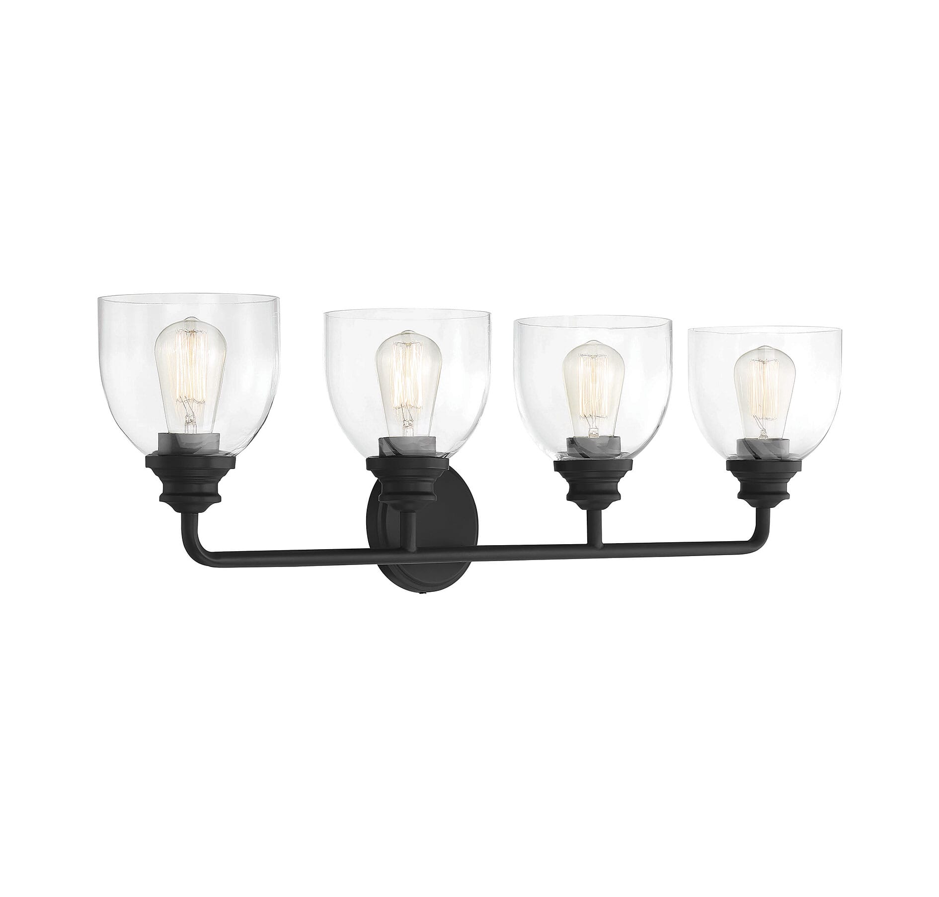 Savoy House Vale 4 Light Bathroom Vanity Light In Black