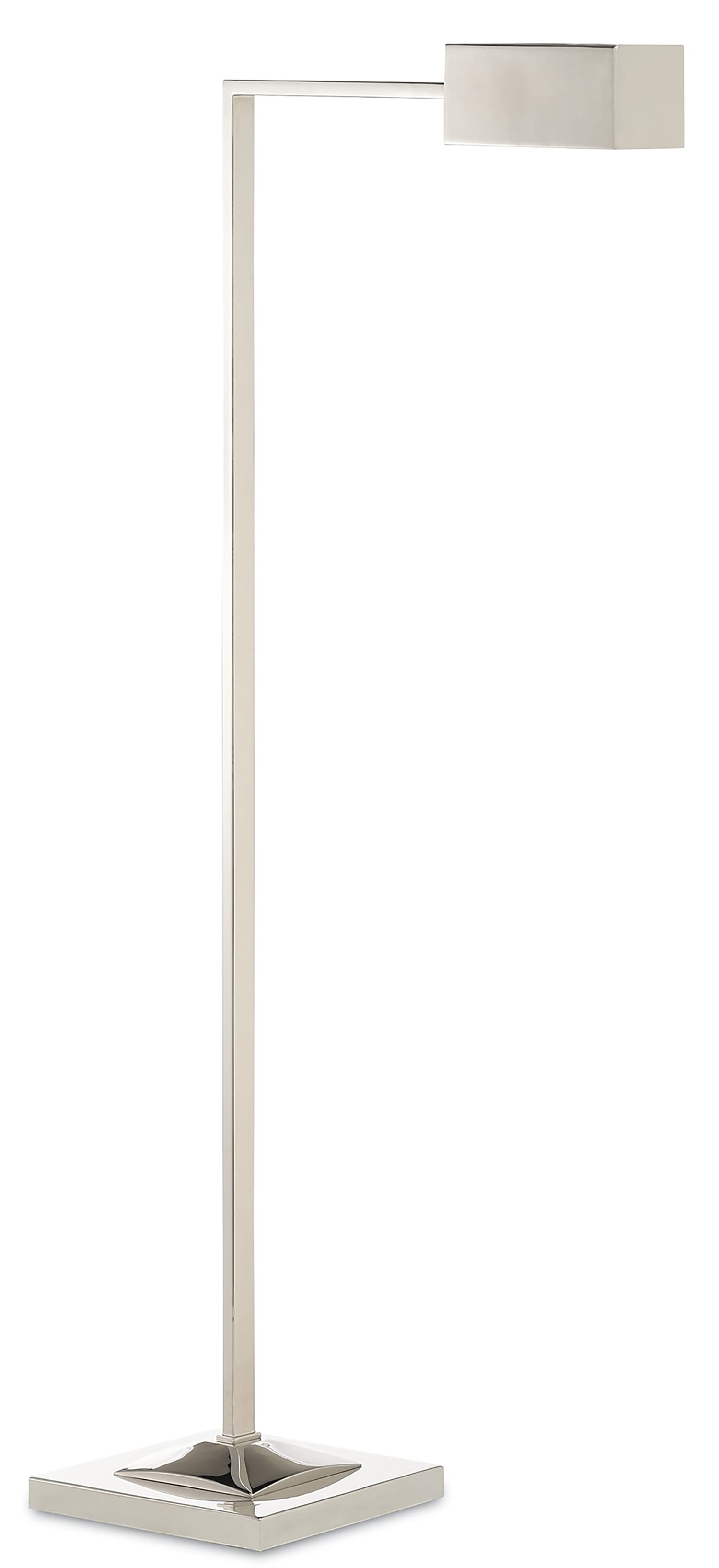 44" Ruxley Nickel Floor Lamp in Polished Nickel