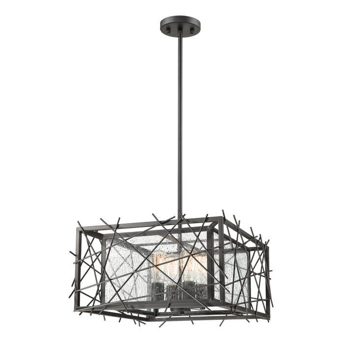 Z-Lite Stanwood 4-Light Pendant Light In Bronze Z-Lite Stanwood 4-Light Pendant Light In Bronze