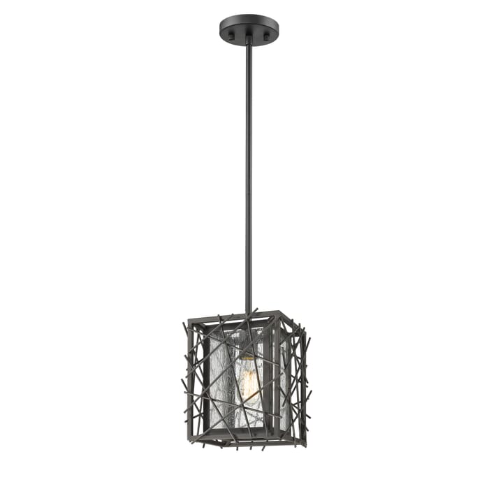 Z-Lite Stanwood 1-Light Mini Pendant Light In Bronze Z-Lite Stanwood 1-Light Mini Pendant Light In Bronze