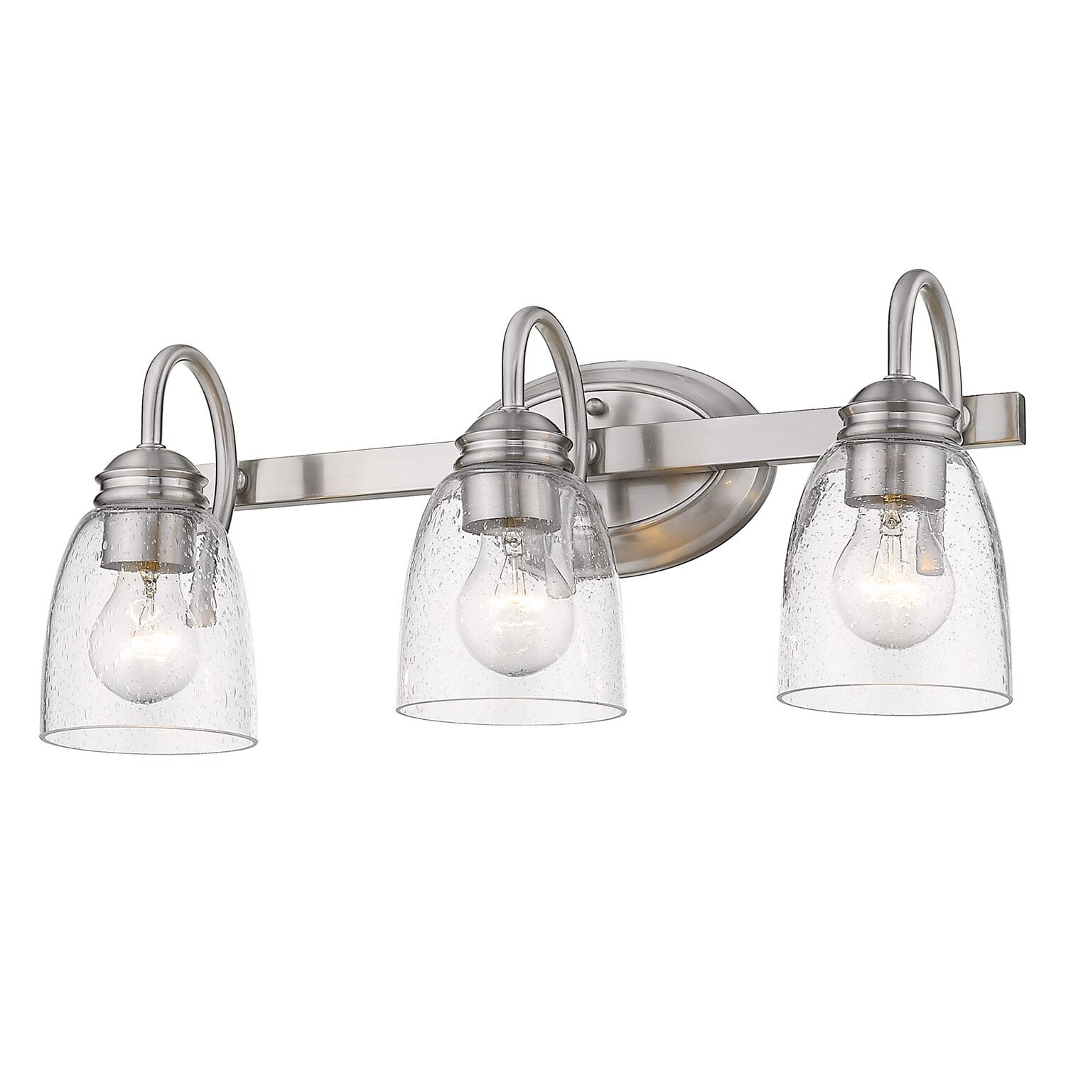 Golden Parrish 3-Light Bathroom Vanity Light in Pewter