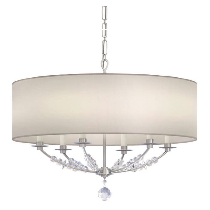Crystorama Mirage 6-Light 23" Modern Chandelier in Polished Nickel Crystorama Mirage 6-Light 23" Modern Chandelier in Polished Nickel