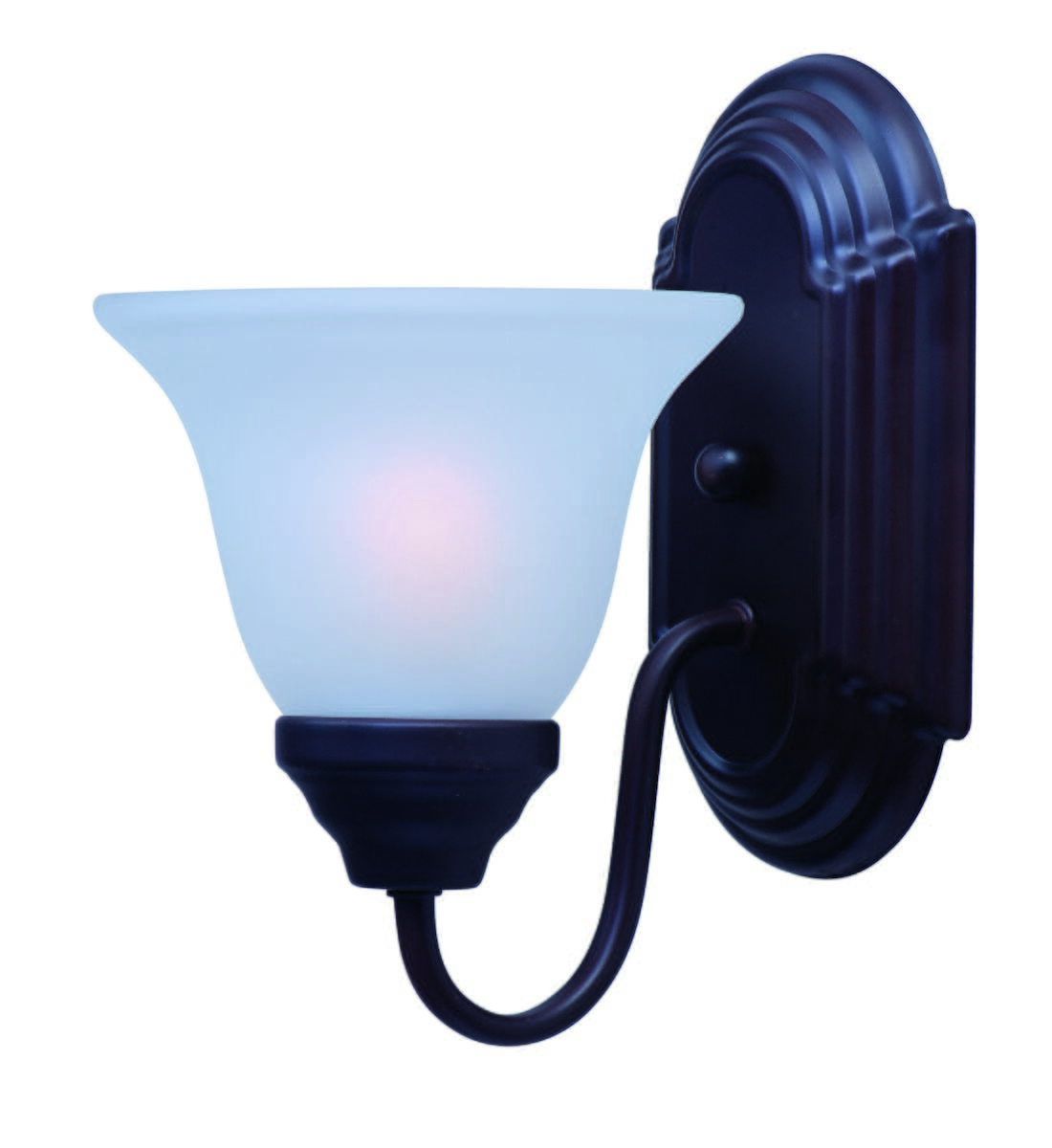 Maxim Lighting Essentials Frosted Wall Sconce in Oil Rubbed Bronze
