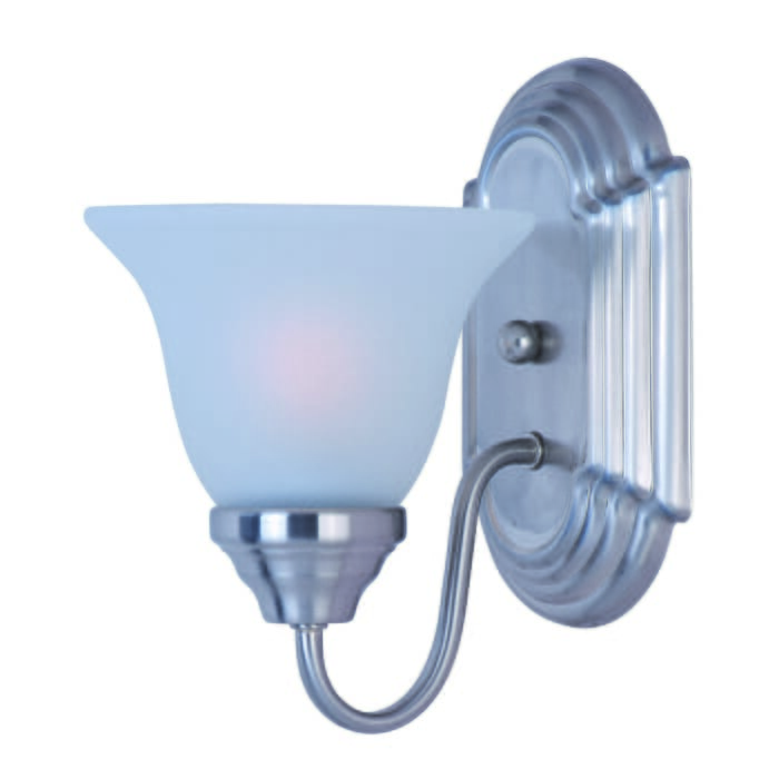 Maxim Lighting Essentials Frosted Wall Sconce in Satin Nickel Maxim Lighting Essentials Frosted Wall Sconce in Satin Nickel