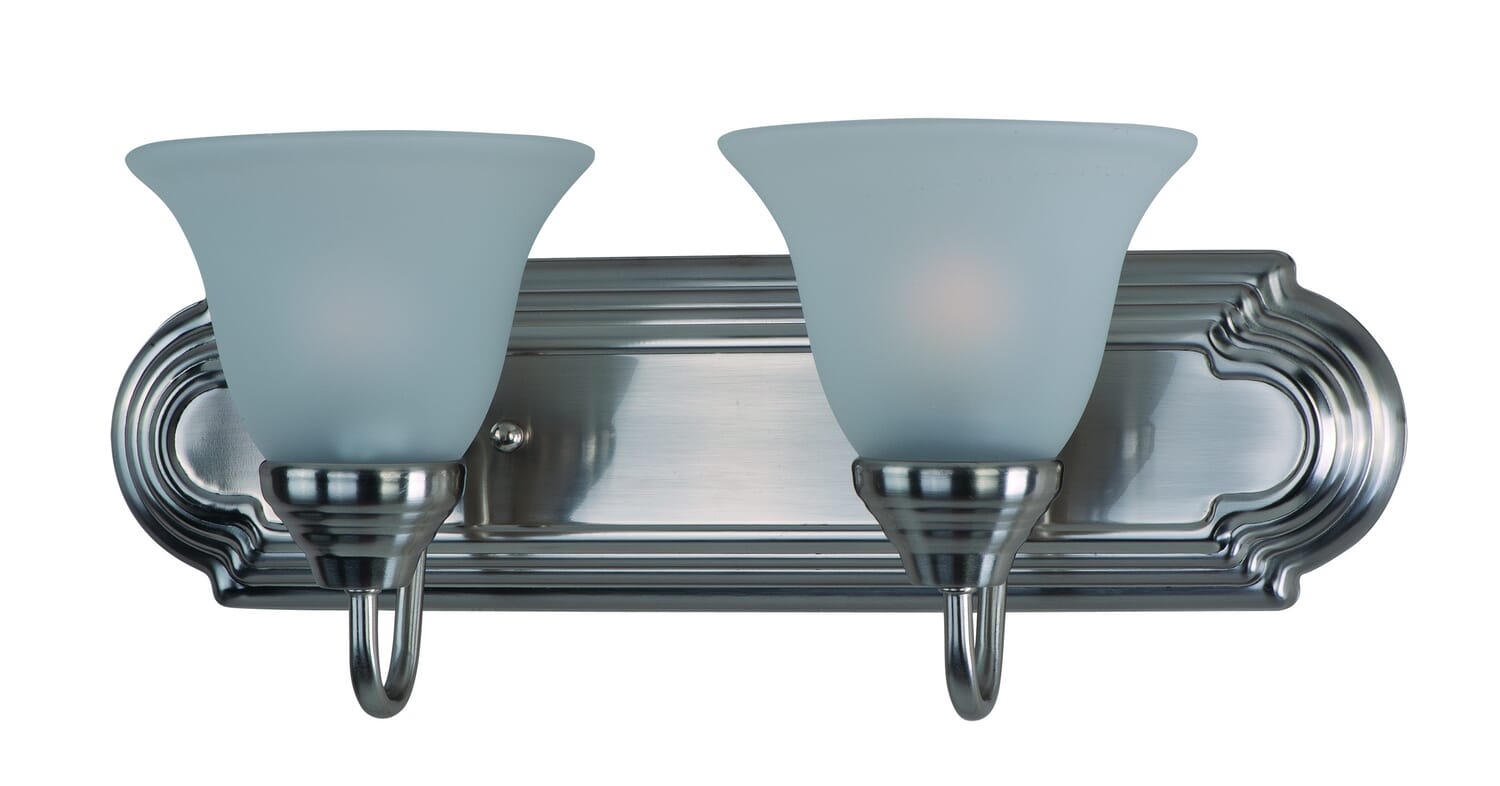Essentials - 801x 2-Light Bathroom Vanity Light in Satin Nickel