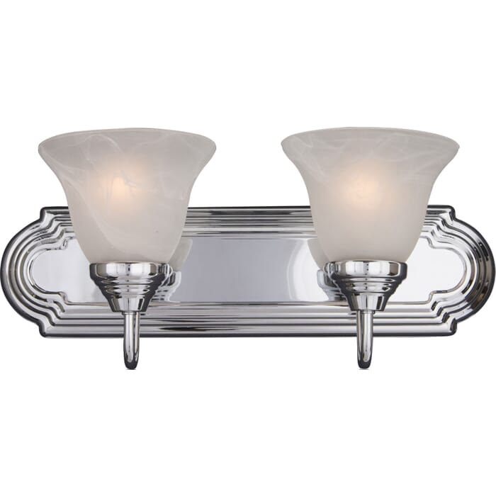 Essentials - 801x 2-Light Bathroom Vanity Light in Polished Chrome Essentials - 801x 2-Light Bathroom Vanity Light in Polished Chrome