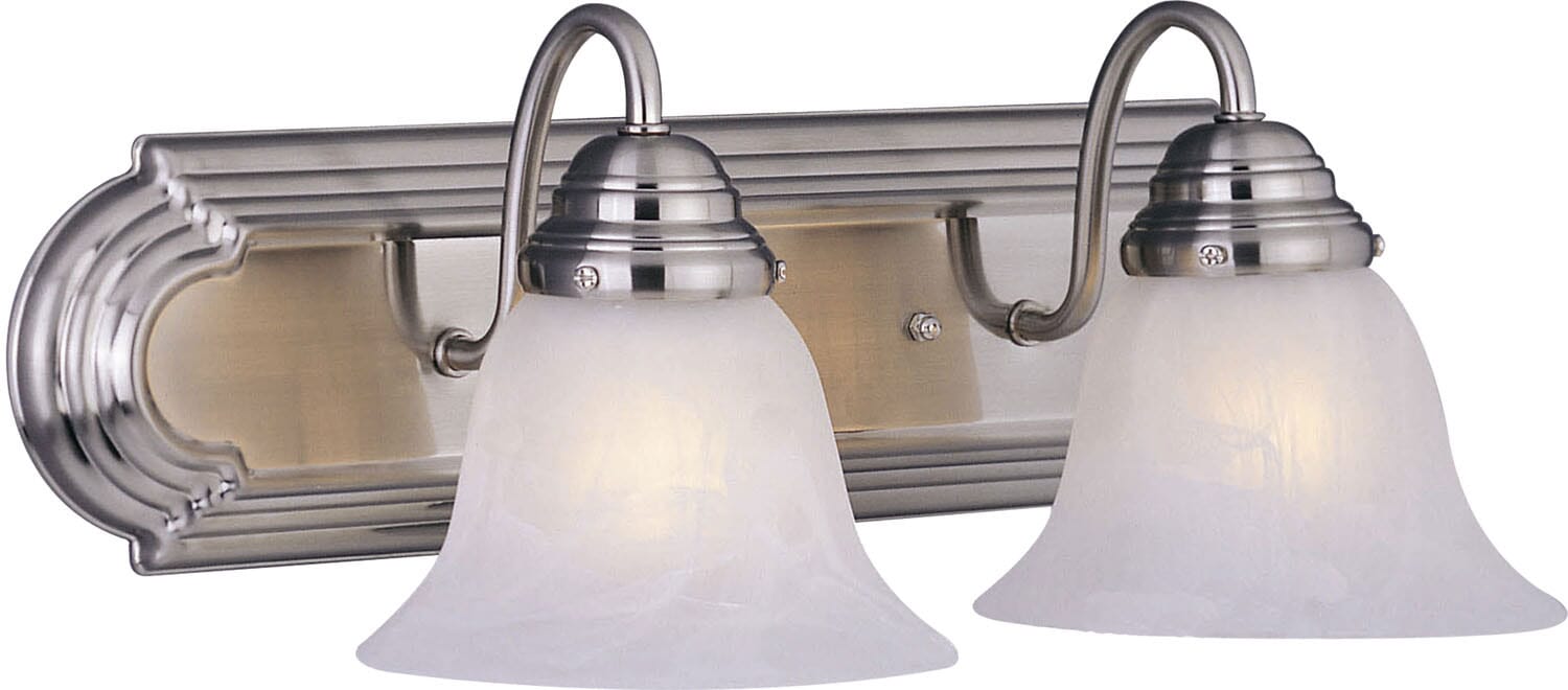 Essentials - 801x 2-Light Bathroom Vanity Light in Satin Nickel