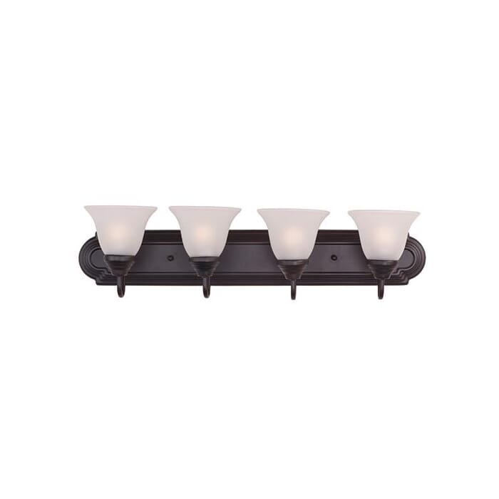 Maxim Lighting Essentials 4-Light Bathroom Vanity Light in Oil Rubbed Bronze Maxim Lighting Essentials 4-Light Bathroom Vanity Light in Oil Rubbed Bronze