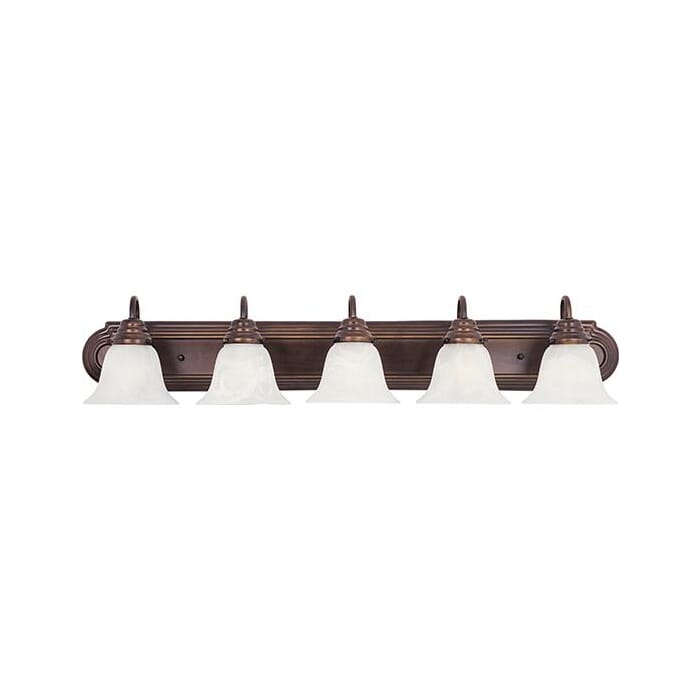 Maxim Lighting Essentials 5-Light Bathroom Vanity Light in Oil Rubbed Bronze Maxim Lighting Essentials 5-Light Bathroom Vanity Light in Oil Rubbed Bronze