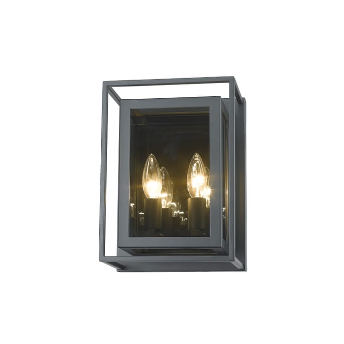 Z-Lite Infinity 2-Light Wall Sconce In Misty Charcoal Z-Lite Infinity 2-Light Wall Sconce In Misty Charcoal