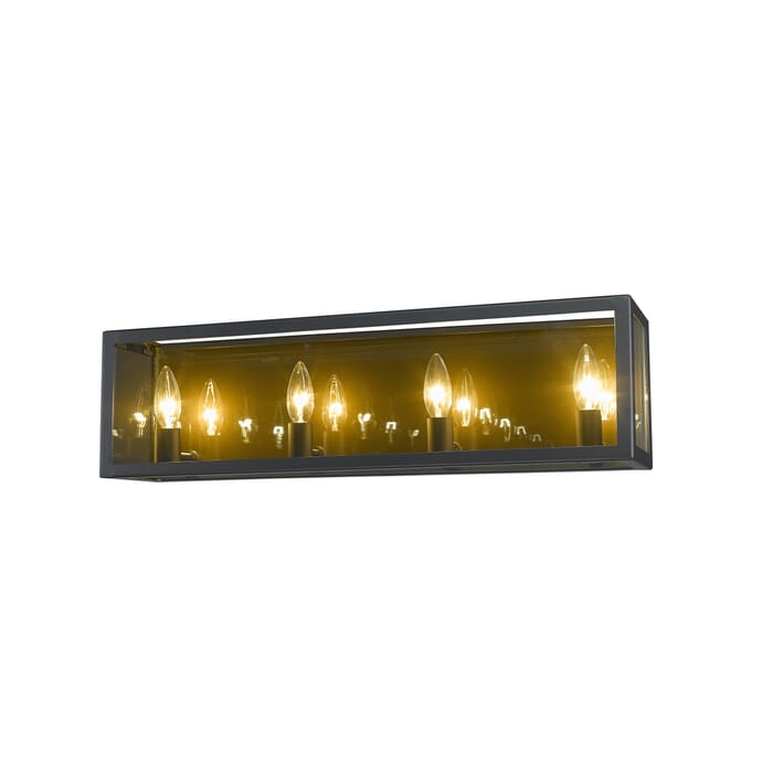 Z-Lite Infinity 4-Light Bathroom Vanity Light In Misty Charcoal Z-Lite Infinity 4-Light Bathroom Vanity Light In Misty Charcoal