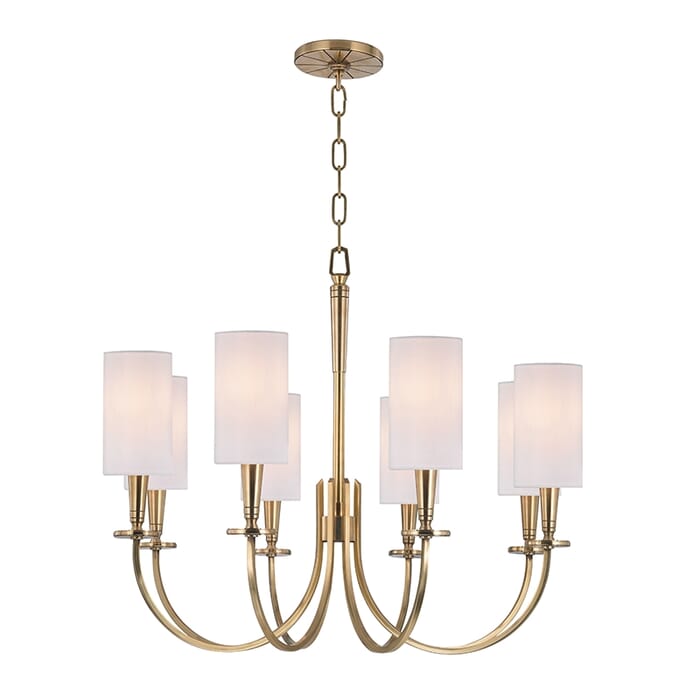 Hudson Valley Mason 8-Light Chandelier in Aged Brass Hudson Valley Mason 8-Light Chandelier in Aged Brass
