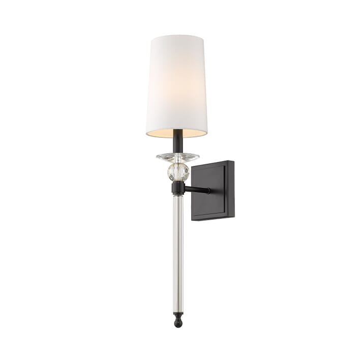 Z-Lite Ava 1-Light Wall Sconce In Matte Black Z-Lite Ava 1-Light Wall Sconce In Matte Black