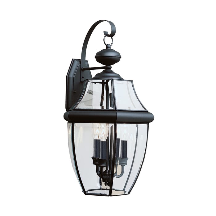 Sea Gull Lancaster 3-Light Outdoor Wall Light in Black Sea Gull Lancaster 3-Light Outdoor Wall Light in Black