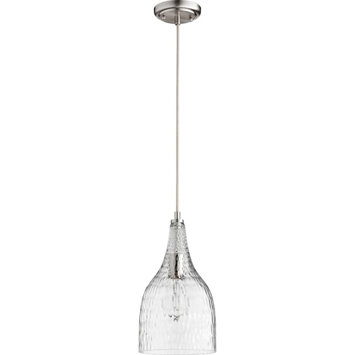 Quorum Transitional 8" Pendant Light in Satin Nickel Quorum Transitional 8" Pendant Light in Satin Nickel