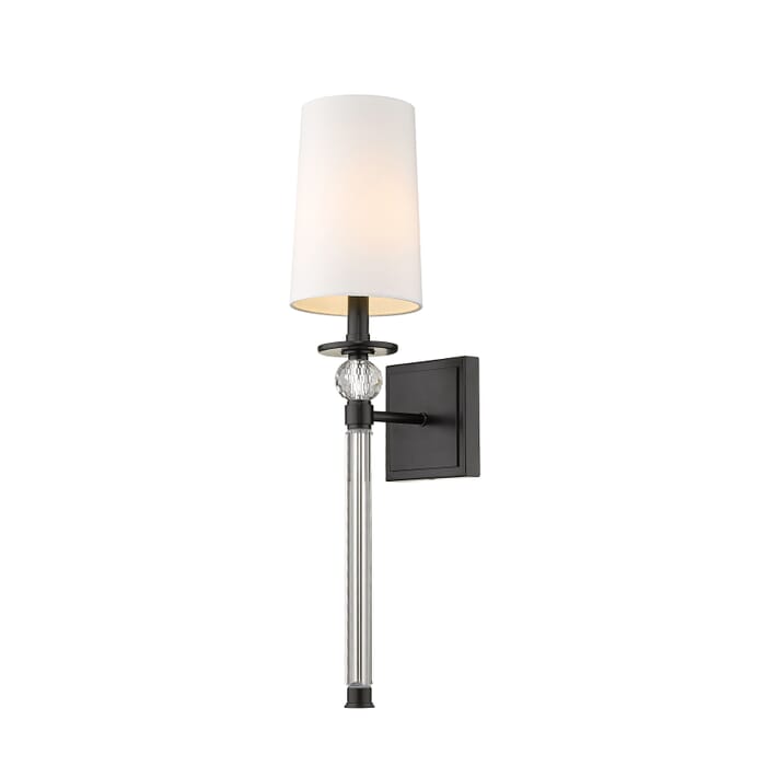 Z-Lite Mia 1-Light Wall Sconce In Matte Black Z-Lite Mia 1-Light Wall Sconce In Matte Black