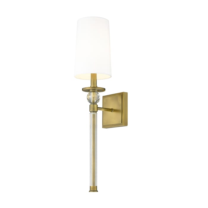 Z-Lite Mia 1-Light Wall Sconce In Rubbed Brass Z-Lite Mia 1-Light Wall Sconce In Rubbed Brass