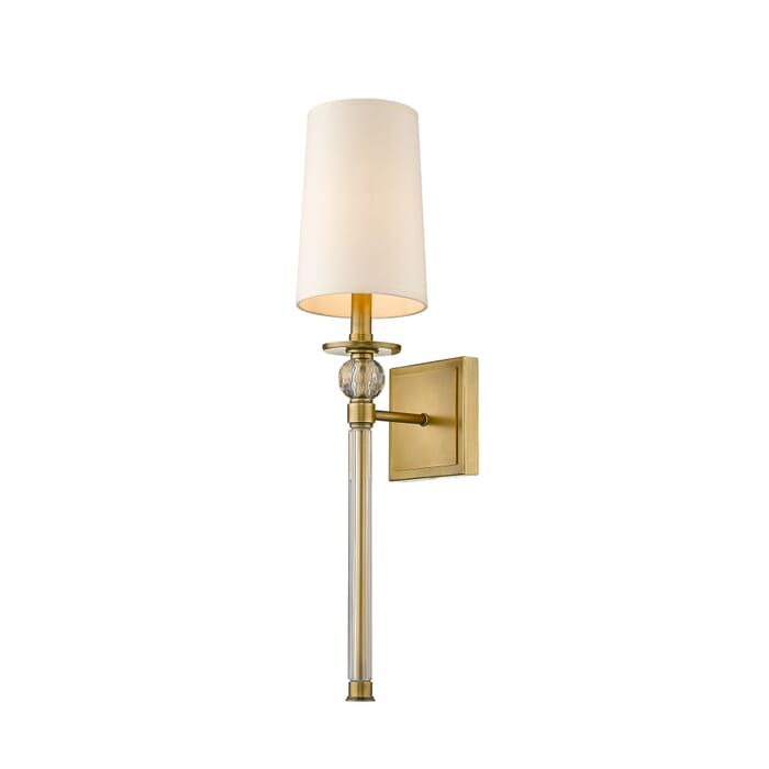 Z-Lite Mia 1-Light Wall Sconce In Rubbed Brass Z-Lite Mia 1-Light Wall Sconce In Rubbed Brass