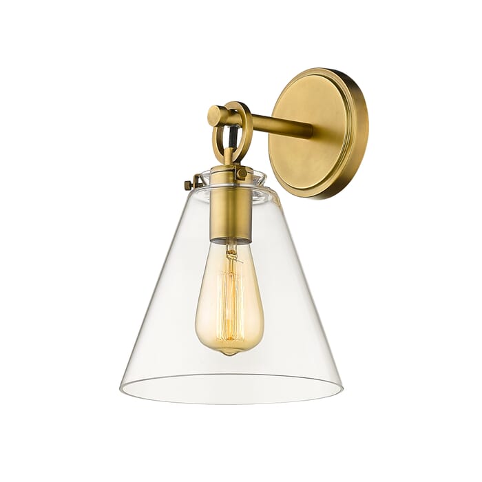 Z-Lite Harper 1-Light Wall Sconce In Rubbed Brass Z-Lite Harper 1-Light Wall Sconce In Rubbed Brass