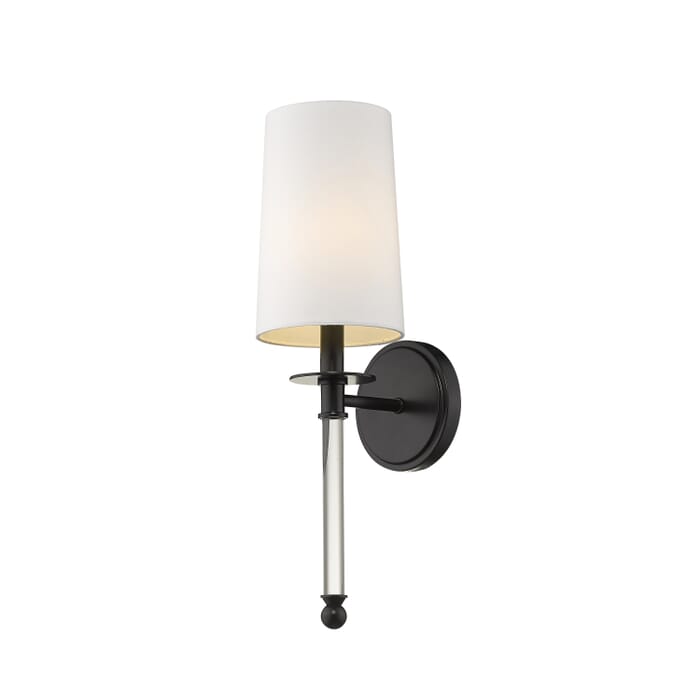 Z-Lite Mila 1-Light Wall Sconce In Matte Black Z-Lite Mila 1-Light Wall Sconce In Matte Black