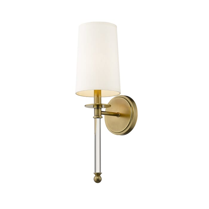 Z-Lite Mila 1-Light Wall Sconce In Rubbed Brass Z-Lite Mila 1-Light Wall Sconce In Rubbed Brass