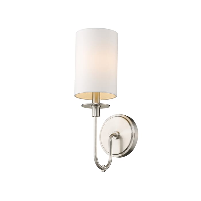 Z-Lite Ella 1-Light Wall Sconce In Brushed Nickel Z-Lite Ella 1-Light Wall Sconce In Brushed Nickel