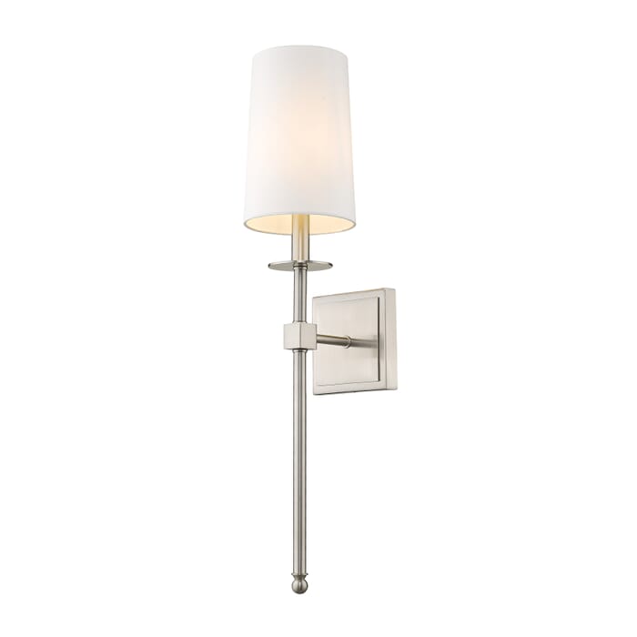 Z-Lite Camila 1-Light Wall Sconce In Brushed Nickel Z-Lite Camila 1-Light Wall Sconce In Brushed Nickel