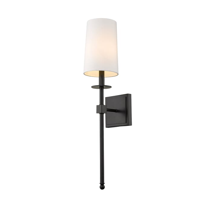 Z-Lite Camila 1-Light Wall Sconce In Matte Black Z-Lite Camila 1-Light Wall Sconce In Matte Black