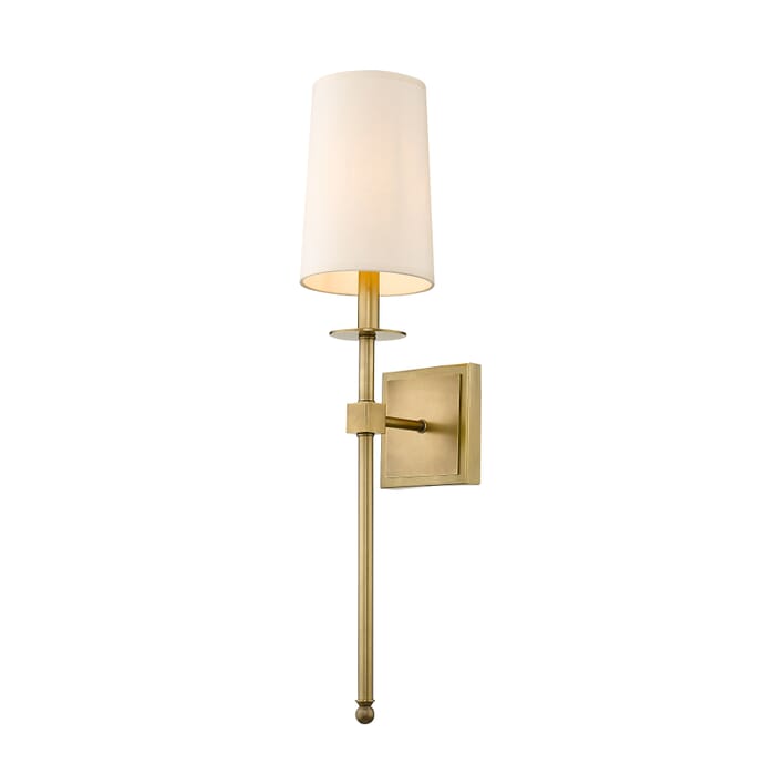 Z-Lite Camila 1-Light Wall Sconce In Rubbed Brass Z-Lite Camila 1-Light Wall Sconce In Rubbed Brass