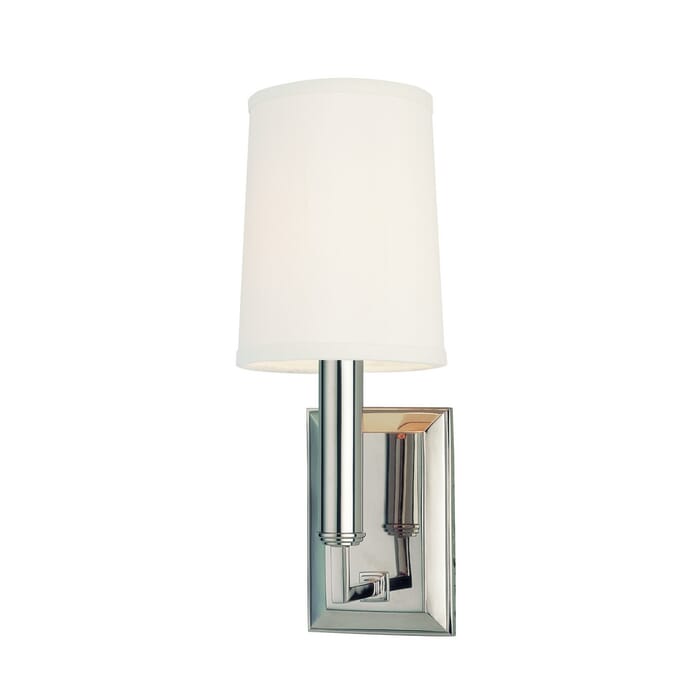 Hudson Valley Clinton 12" Wall Sconce in Polished Nickel Hudson Valley Clinton 12" Wall Sconce in Polished Nickel