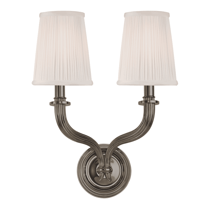 Danbury 2-Light 17"" Wall Sconce in Antique Nickel -  Hudson Valley, 8112-AN