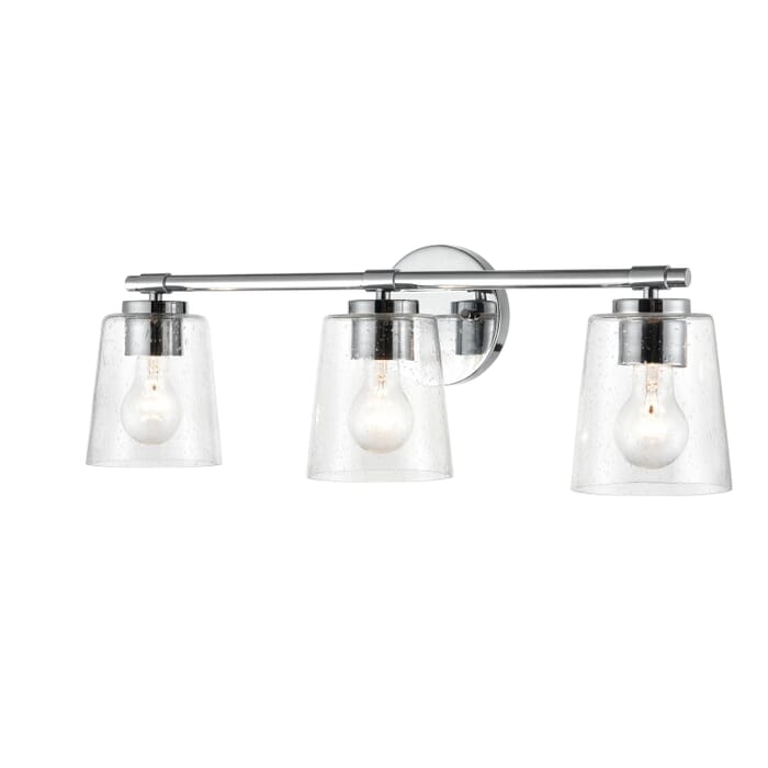 Millennium 3-Light Bathroom Vanity Light in Chrome Millennium 3-Light Bathroom Vanity Light in Chrome