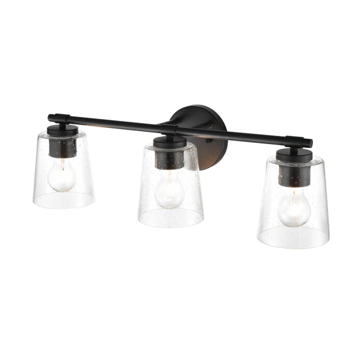 Millennium 3-Light Bathroom Vanity Light in Matte Black Millennium 3-Light Bathroom Vanity Light in Matte Black