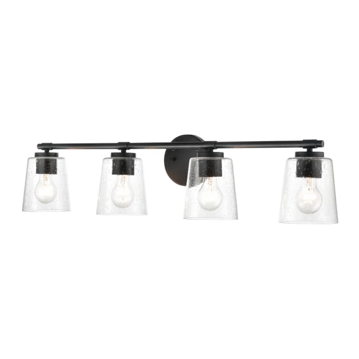 Millennium 4-Light Bathroom Vanity Light in Matte Black Millennium 4-Light Bathroom Vanity Light in Matte Black