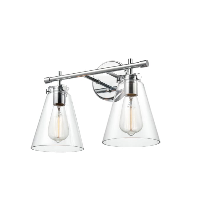 Millennium 2-Light Bathroom Vanity Light in Chrome Millennium 2-Light Bathroom Vanity Light in Chrome